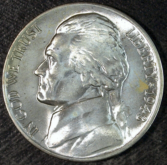 1943 D Silver Jefferson Nickel ☆☆ Uncirculated ☆☆ Great For Sets 104