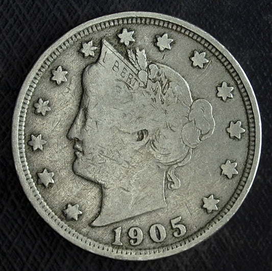 1905 Liberty V Nickel ☆☆ Nice Circulated Nickel ☆☆ Great Set Filler 345