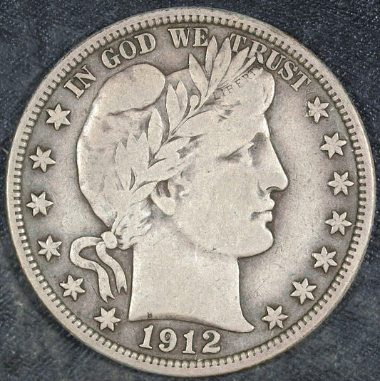 1912 P Barber Silver Half Dollar ☆☆ Circulated ☆☆ Great For Sets 514