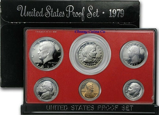 1979 S 6 Coin Clad US Proof Set ☆☆ Great For Sets ☆☆ SBA Proof Dollar ☆☆