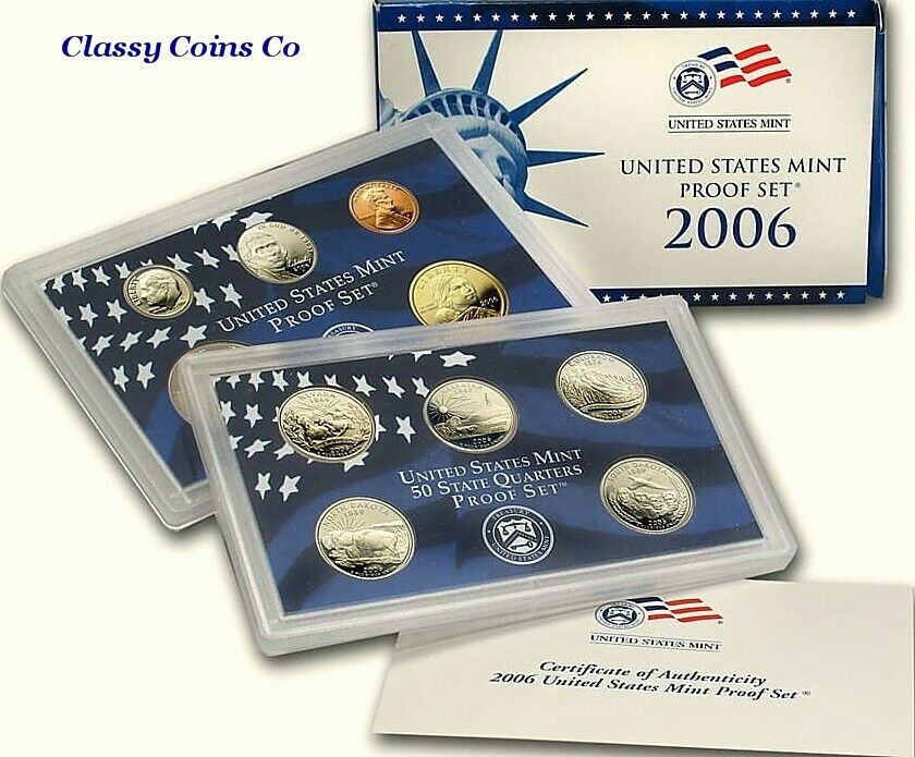 2006 S US Clad Proof Set ☆☆ 10 Coins ☆☆ Great For Sets ☆☆ OGP & COA