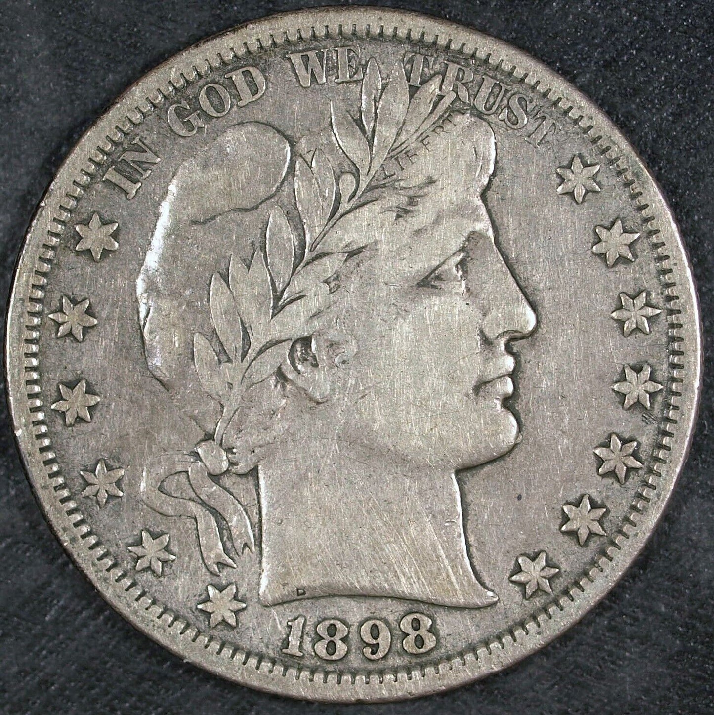 1898 S Barber Silver Half Dollar ☆☆ Circulated ☆ Great For Sets 307