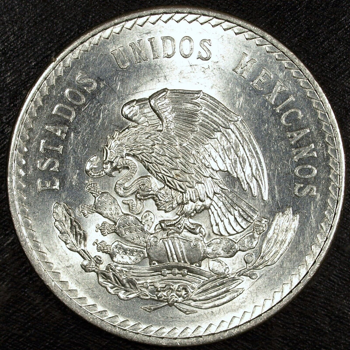 1948 Mexico Cinco 5 Pesos Silver Aztec Cuauhtemoc Uncirculated ☆☆ 125