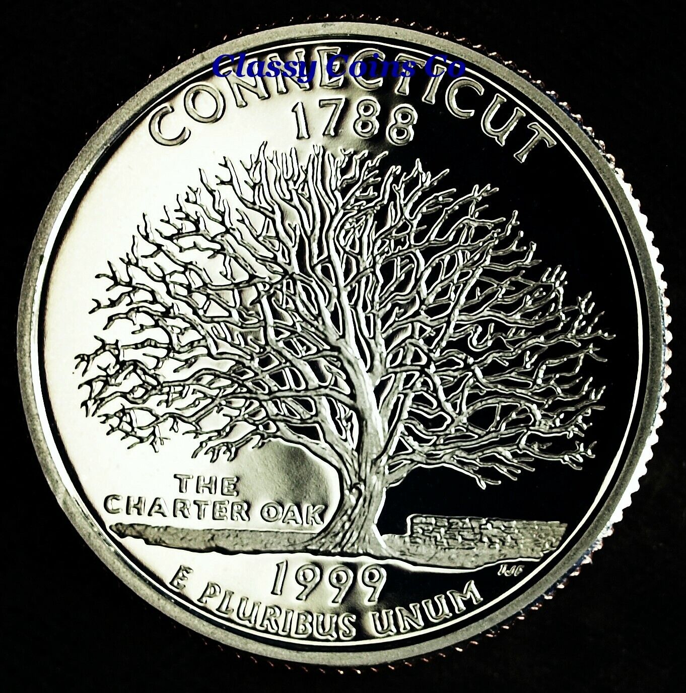 1999 S Connecticut Silver Proof State Qtr. ☆☆ Great For Sets ☆☆ From Proof Set