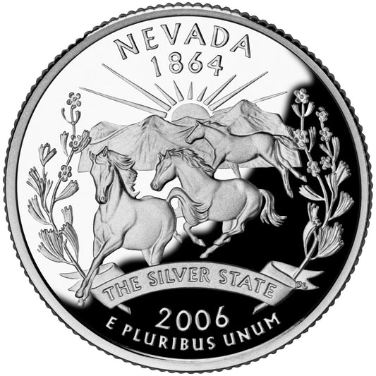 2006 S Nevada State Clad Proof Quarter ☆☆ Great For Sets ☆☆