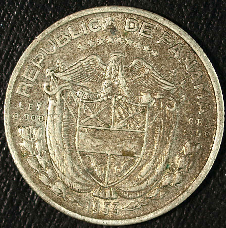 1953 Republica de Panama ☆☆ Silver 1/10 Balboa ☆☆ Great Set Fillers 278