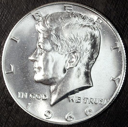 1966 SMS Brilliant Uncirculated Kennedy Silver Half Dollar ☆☆ 300