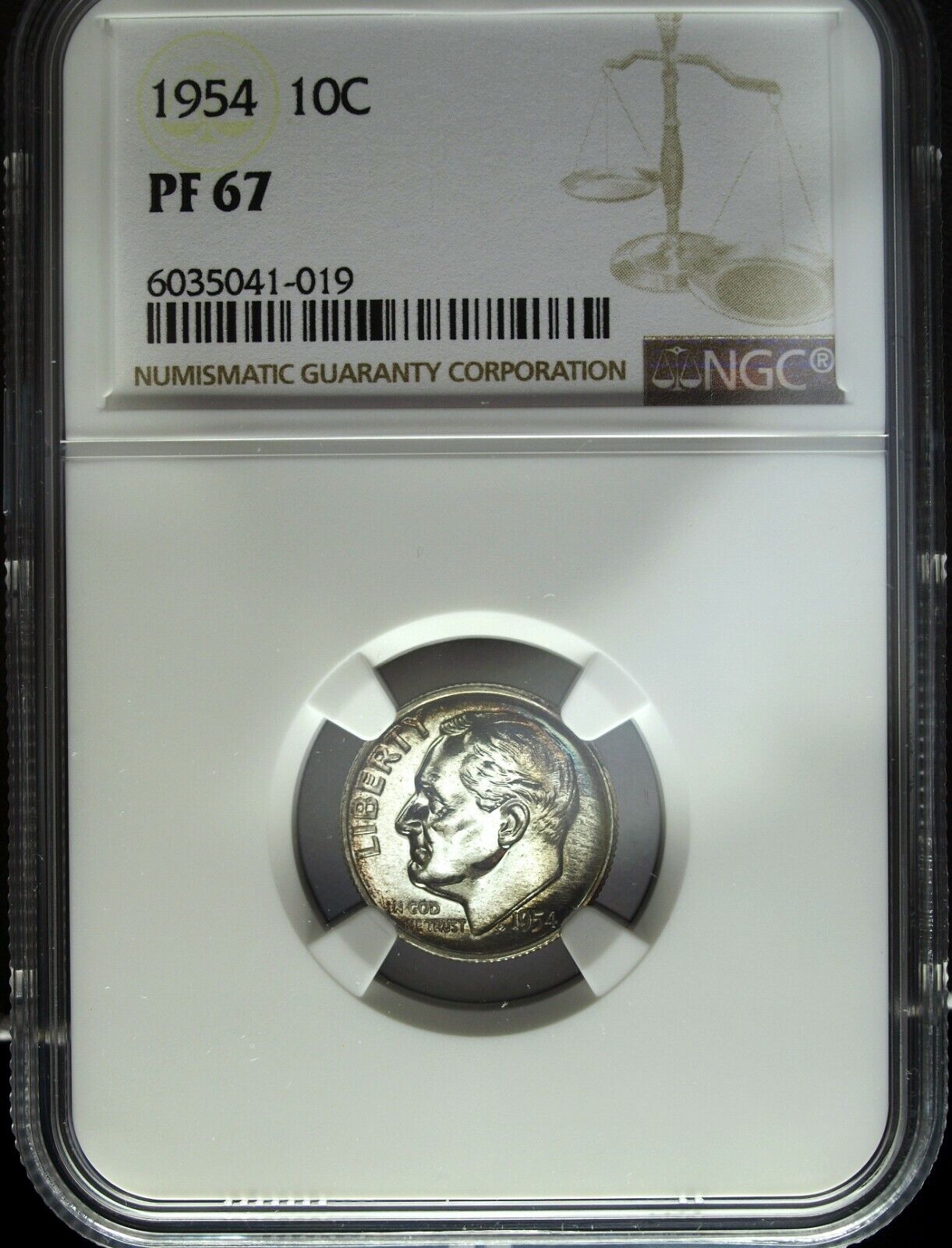 1954 NGC Proof 67 Roosevelt Silver Dime ☆☆ Great For Sets ☆☆ 019