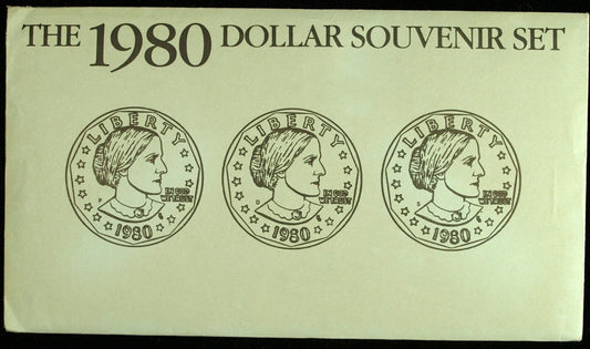 1980 Susan B. Anthony Dollar Souvenir Set ☆☆ Great Collectible ☆☆ 501
