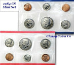 1984 P & D US Mint Set ☆☆ 10 Coins ☆☆ Envelope/COA ☆☆ Blister Packs
