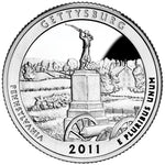2011 S Gettysburg Clad Proof Quarter ☆☆ National Parks ATB ☆☆