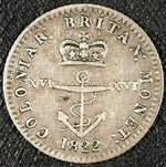 1822 British Colonies 1/16 Anchor Dollar ☆☆ Circulated ☆☆ Great Set Fillers 243