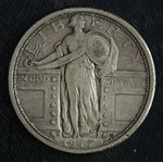 1917 D Type 1 Standing Liberty Silver Quarter ☆☆ Circulated ☆☆Great Filler 010