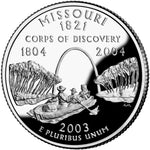 2003 S Missouri Silver Proof Quarter ☆☆ State Quarter ☆☆ Fresh From Proof Set