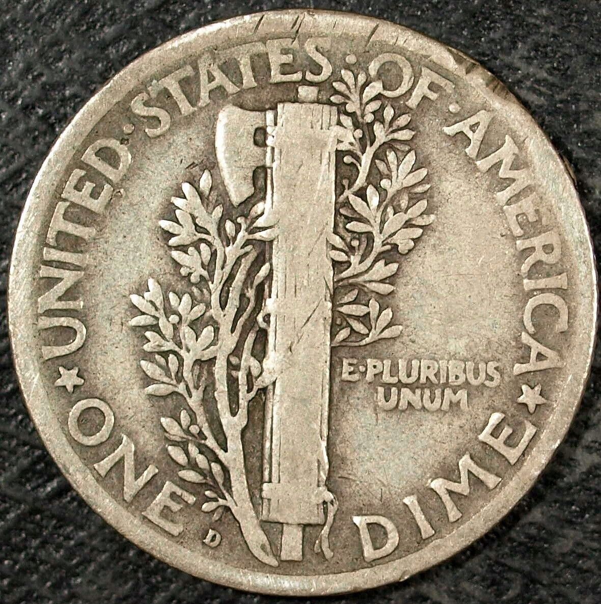 1924 D Mercury Silver Dime ☆☆ Circulated ☆☆ Great For Sets 505