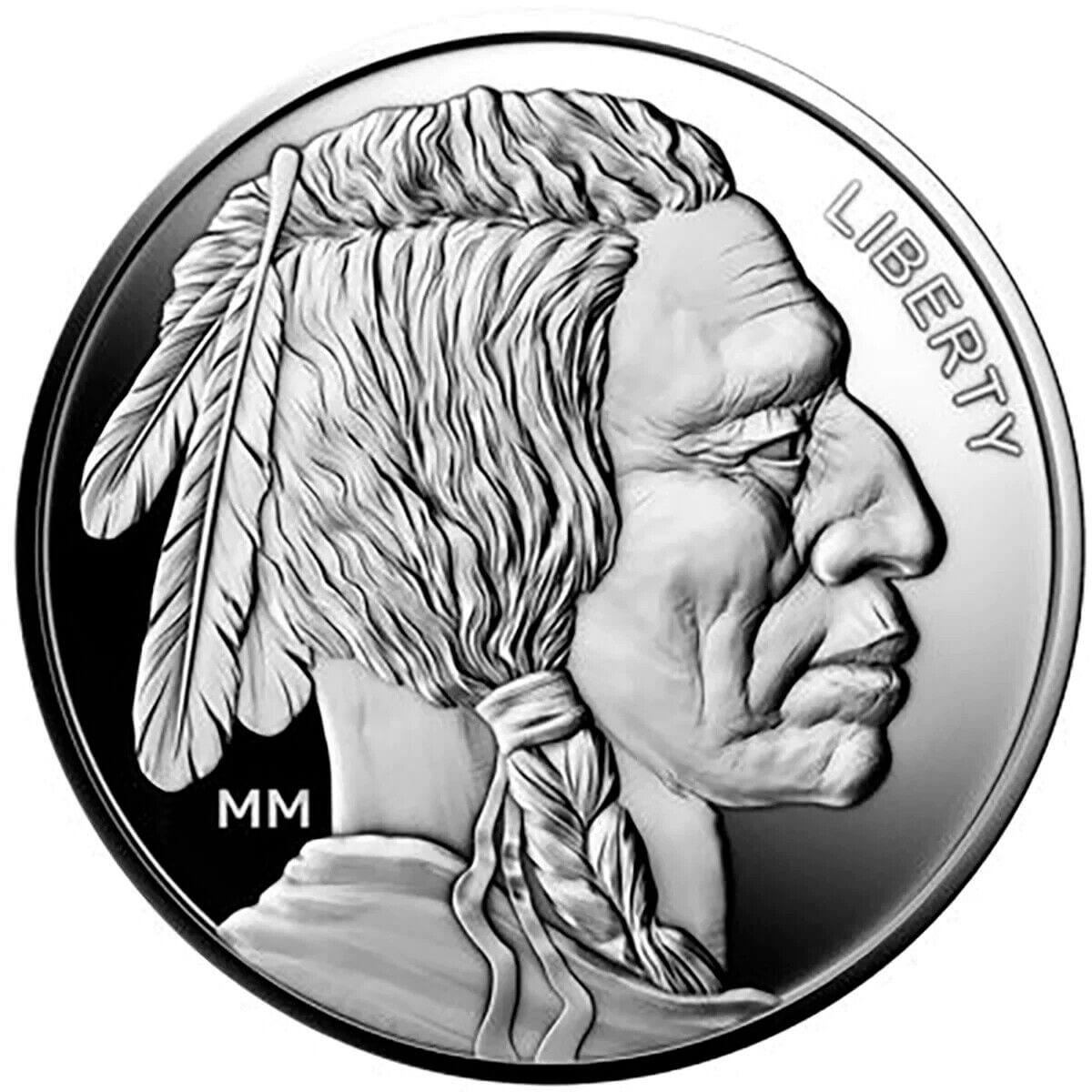 1 Ounce Mason Mint Silver Buffalo Indian Round .999 Fine 1 Troy Ounce ☆☆