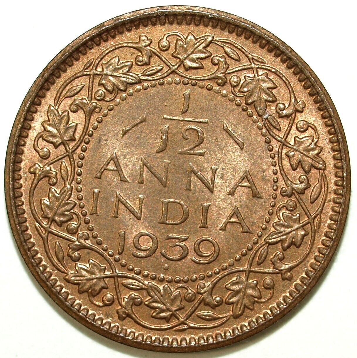 1939 India 1/12 Anna ☆☆ UnCirculated ☆☆ Great Collectible 200