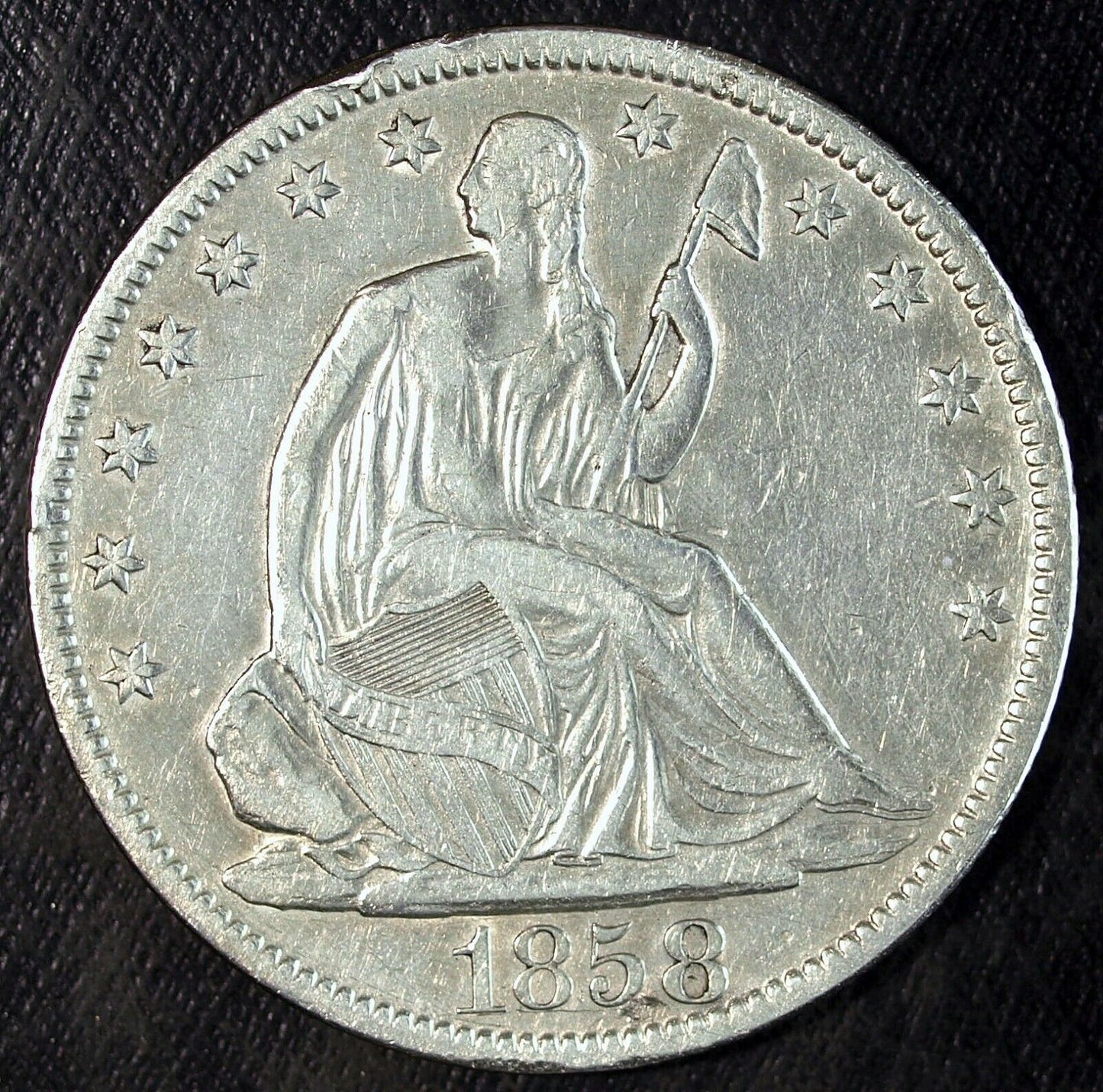 1858 O Seated Liberty Silver Half Dollar ☆☆ Circulated ☆☆ Great For Sets 308