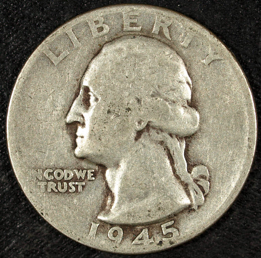 1945 P Washington Silver Quarter ☆☆ Circulated ☆☆ Great Set Filler 301