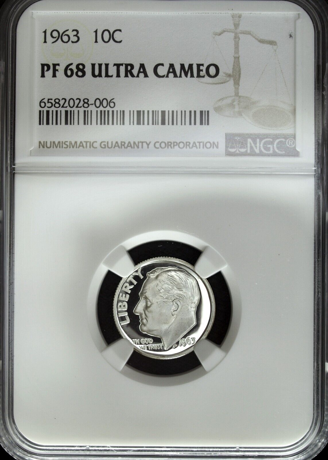 1963 NGC Proof 68 Ultra Cameo Roosevelt Silver Dime ☆☆ Great For Sets ☆☆ 006