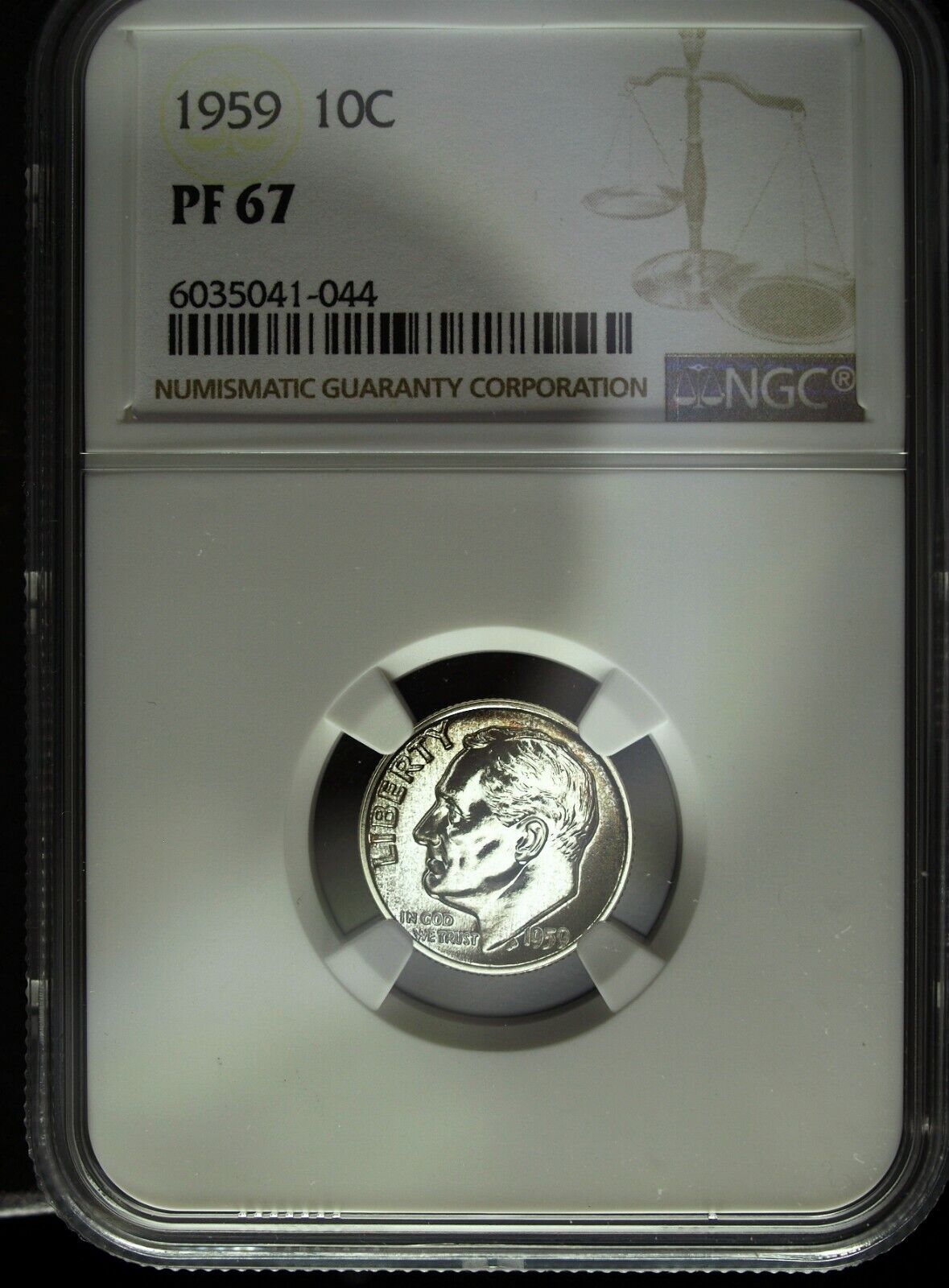 1959 NGC Proof 67 Roosevelt Silver Dime ☆☆ Great For Sets ☆☆ 044