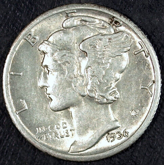 1936 S Mercury Silver Dime ☆☆ Circulated ☆☆ Great For Set 306