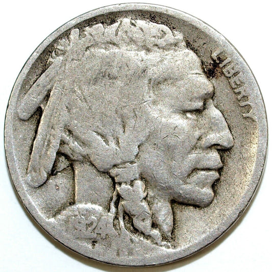 1924 D Buffalo Nickel ☆☆ Circulated Nickel ☆☆ Great Set Filler 401