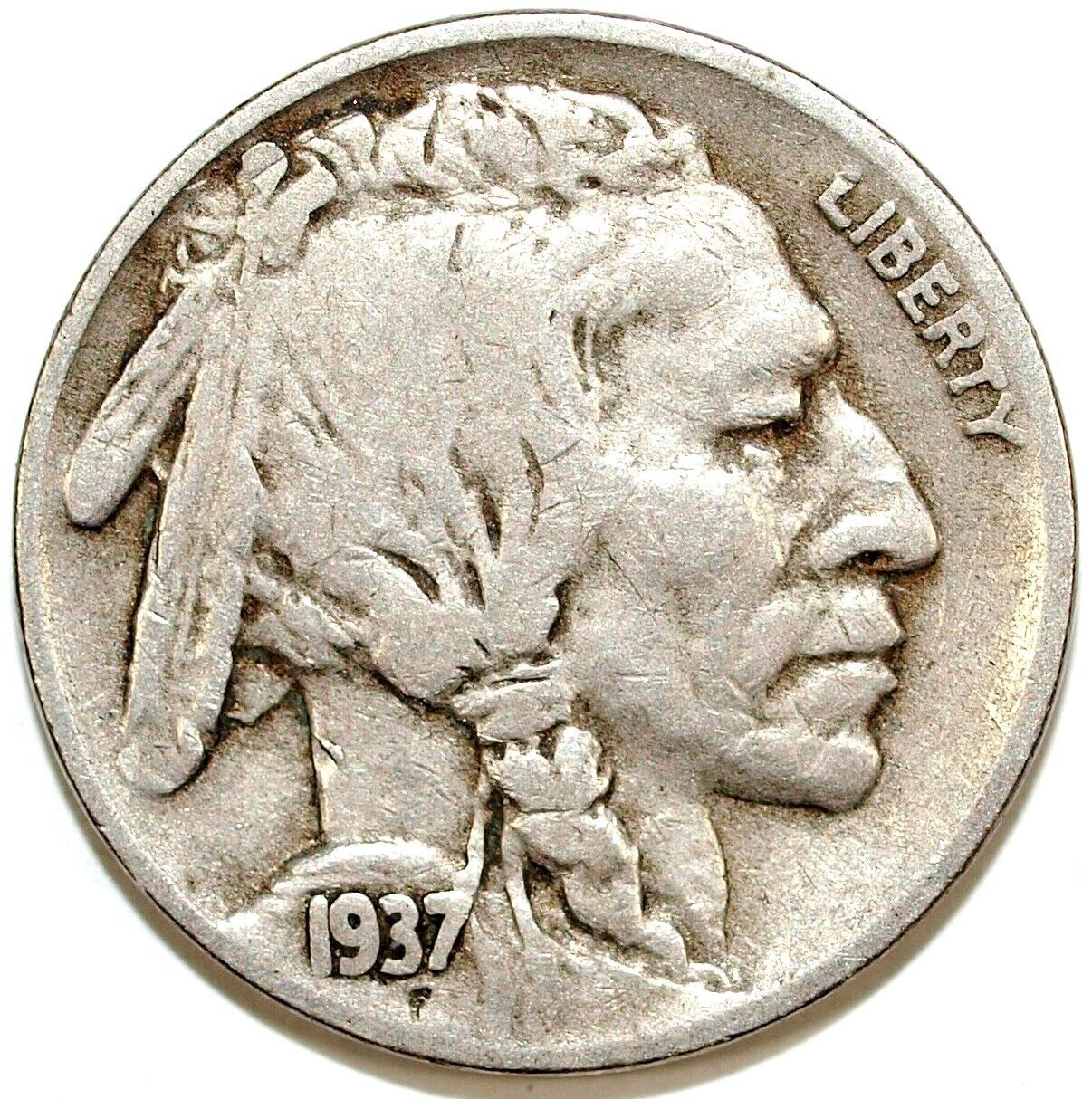 1937 S Buffalo Nickel ☆☆ Circulated ☆☆ Great Book Filler 166