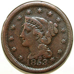 1853 Braided Hair Large Cent ☆☆ Circulated ☆☆ Great Set Filler 153