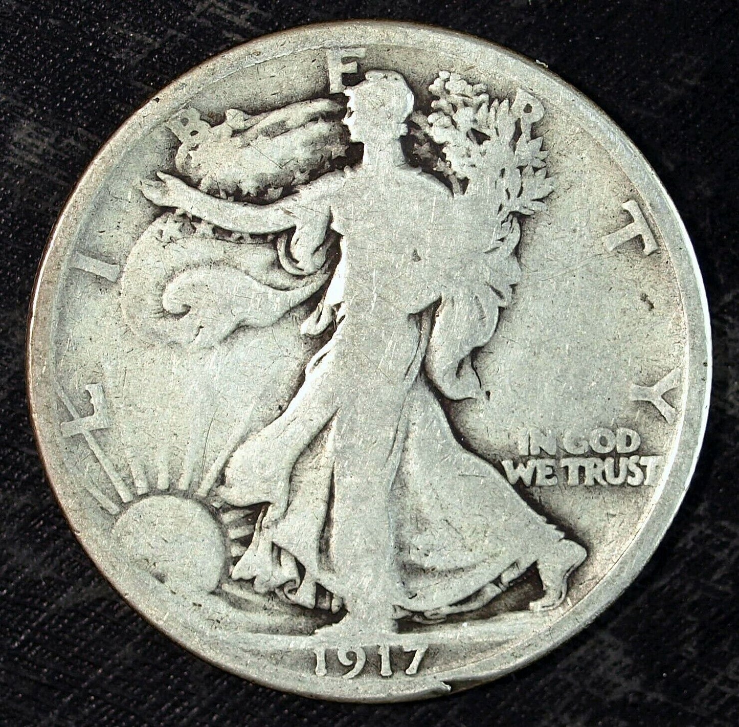 1917 P Walking Liberty Silver Half Dollar ☆☆ Circulated ☆☆ Great Set Filler 120