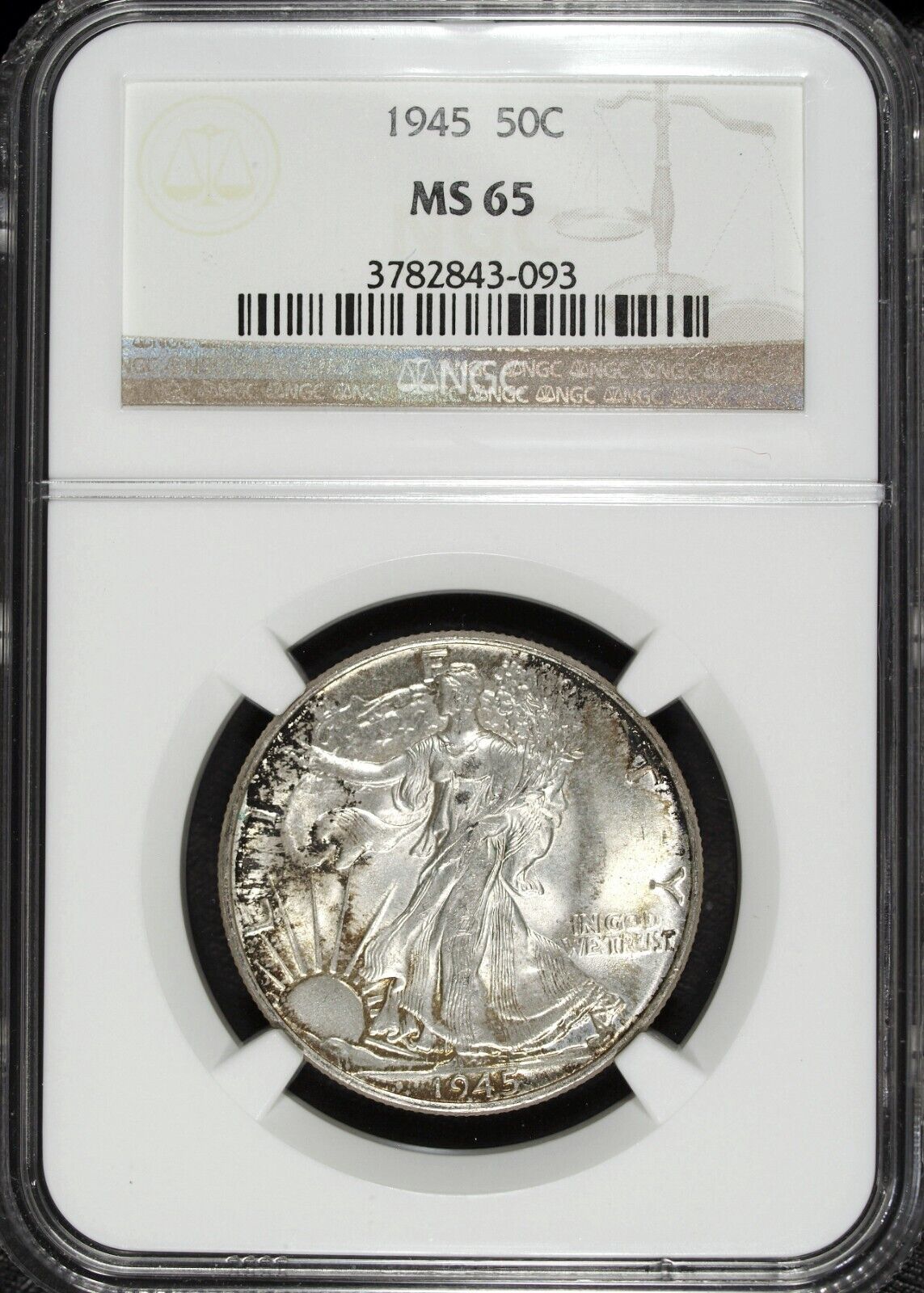 1945 P NGC MS 65 Walking Liberty Silver Half Dollar ☆☆ Great For Sets 093