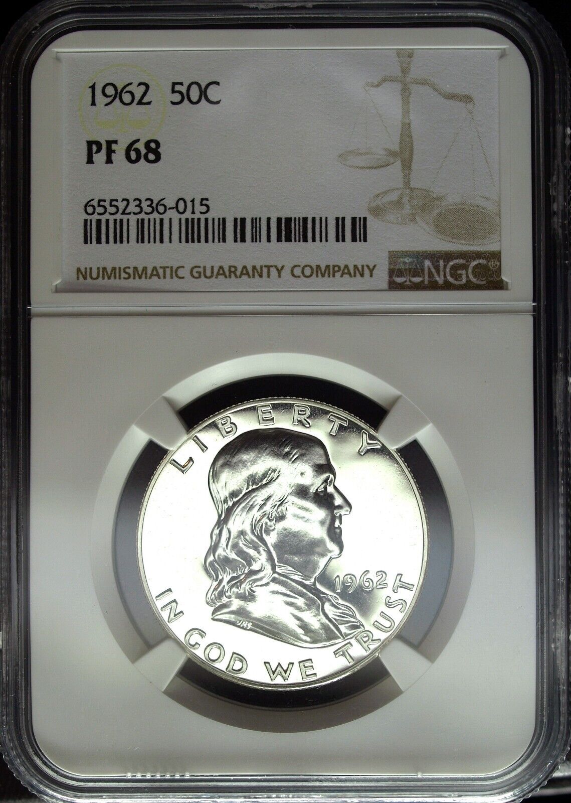 1962 NGC Proof 68 Franklin Silver Half Dollar ☆☆ Great Collectible ☆☆ 015