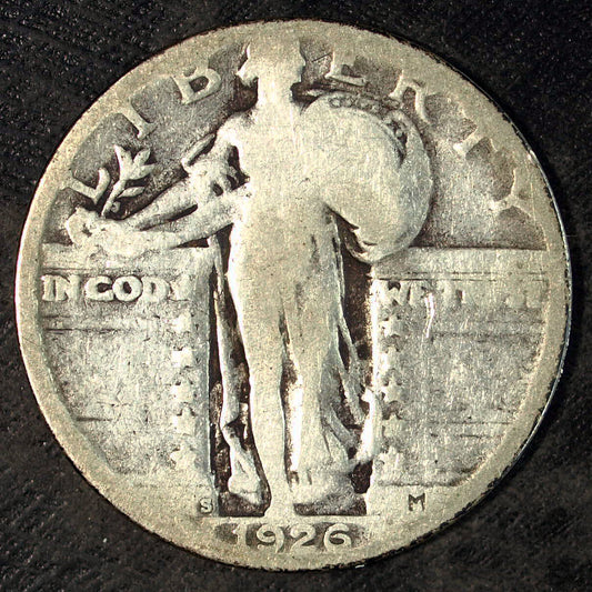 1926 S Standing Liberty Silver Quarter ☆☆ Circulated ☆☆ Great For Sets 388