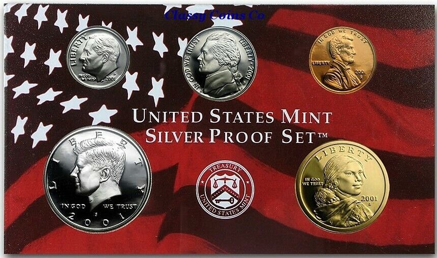 2001 S US Silver Proof Set ☆☆ Great For Sets ☆☆ 10 Proof Coins ☆☆
