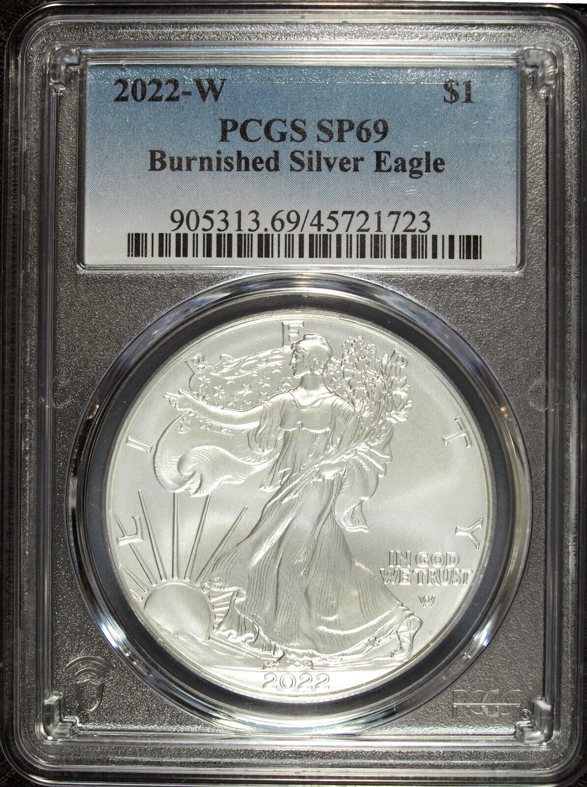 2022 W PCGS SP 69 Burnished Silver Eagle ☆☆ West Point ☆☆ Great Set Builder 723