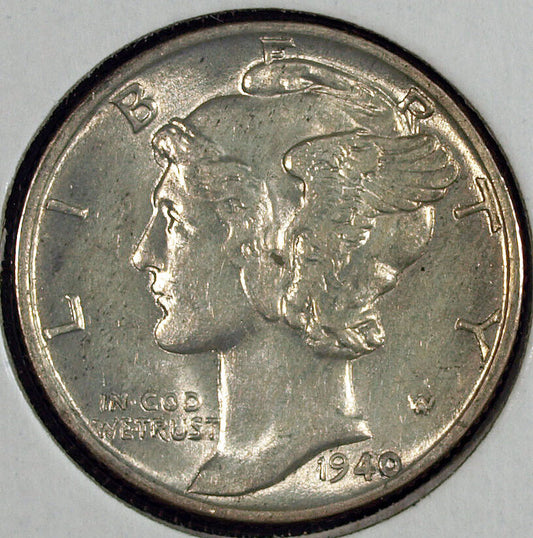 1940 P Mercury Silver Dime ☆☆ UnCirculated ☆☆ Great Set Filler 435