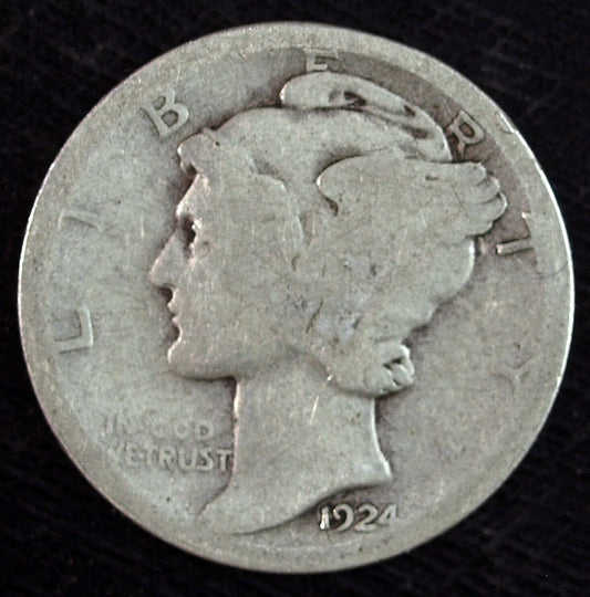 1924 P Mercury Silver Dime ☆☆ Nice Circulated ☆☆