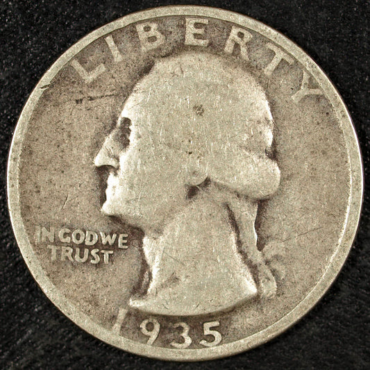 1935 P Washington Silver Quarter ☆☆ Circulated ☆☆ Great Set Filler 300