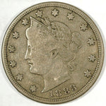 1883 No Cents Liberty V Nickel ☆☆ Circulated ☆☆ Great Set Filler 301