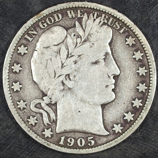 1905 S Barber Silver Half Dollar ☆☆ Circulated ☆☆ Great For Sets 403