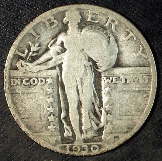 1930 P Standing Liberty Silver Quarter ☆☆ Circulated ☆☆ Great For Sets 449