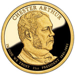 2012 S Chester Arthur Presidential US Proof Dollar ☆☆ Great For Sets ☆☆