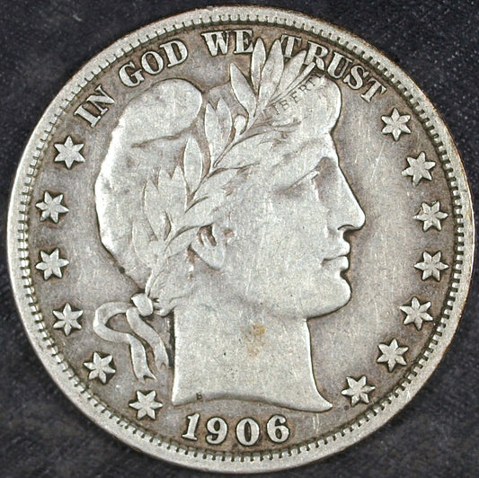 1906 D Barber Silver Half Dollar ☆☆ Circulated ☆☆ Great For Sets 506