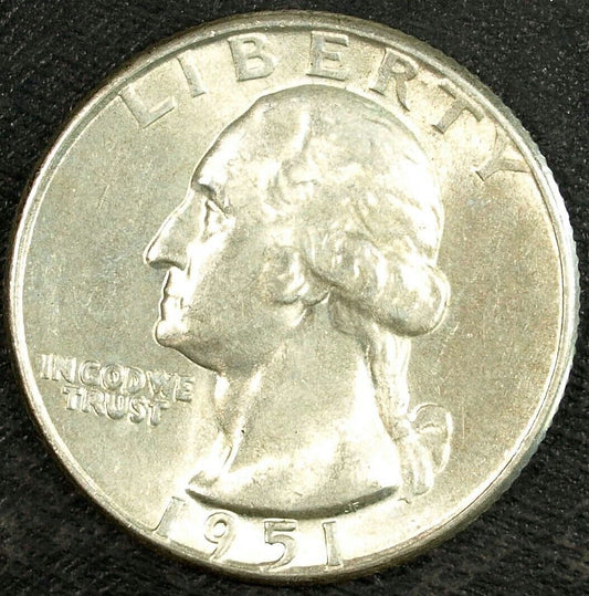 1951 D Washington Silver Quarter ☆☆ UnCirculated ☆☆ Great For Sets 373