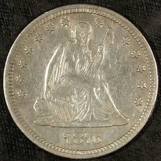 1876 P Seated Liberty Silver Quarter ☆☆ Circulated ☆☆ Great Set Filler 209