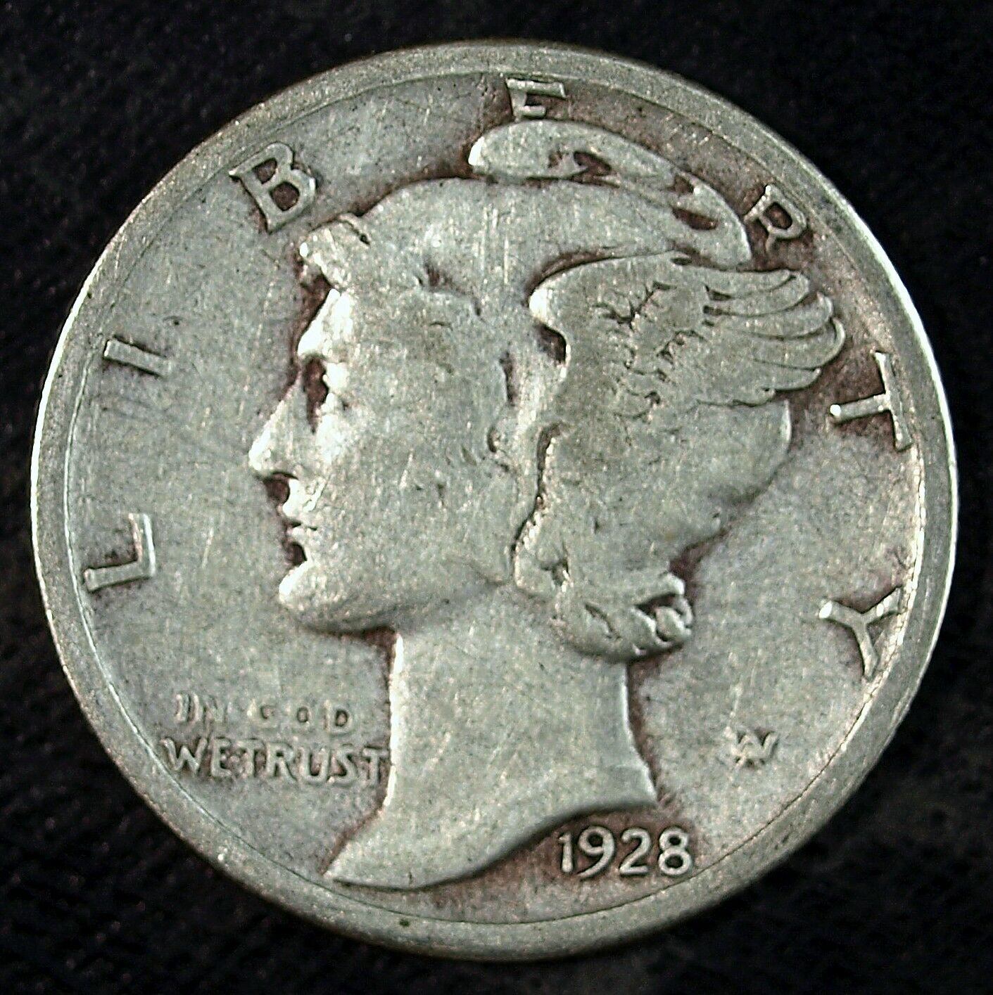 1928 S Mercury Silver Dime ☆☆ Circulated ☆☆ Great Set Filler 288
