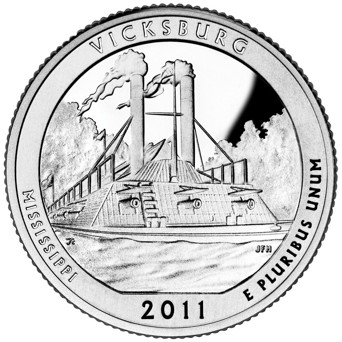 2011 S Vicksburg Silver Proof Quarter ☆☆ National Parks ATB ☆☆