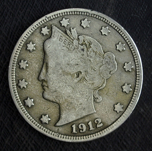 1912 Liberty V Nickel ☆☆ Nice Circulated Nickel ☆☆ Great Set Filler 341