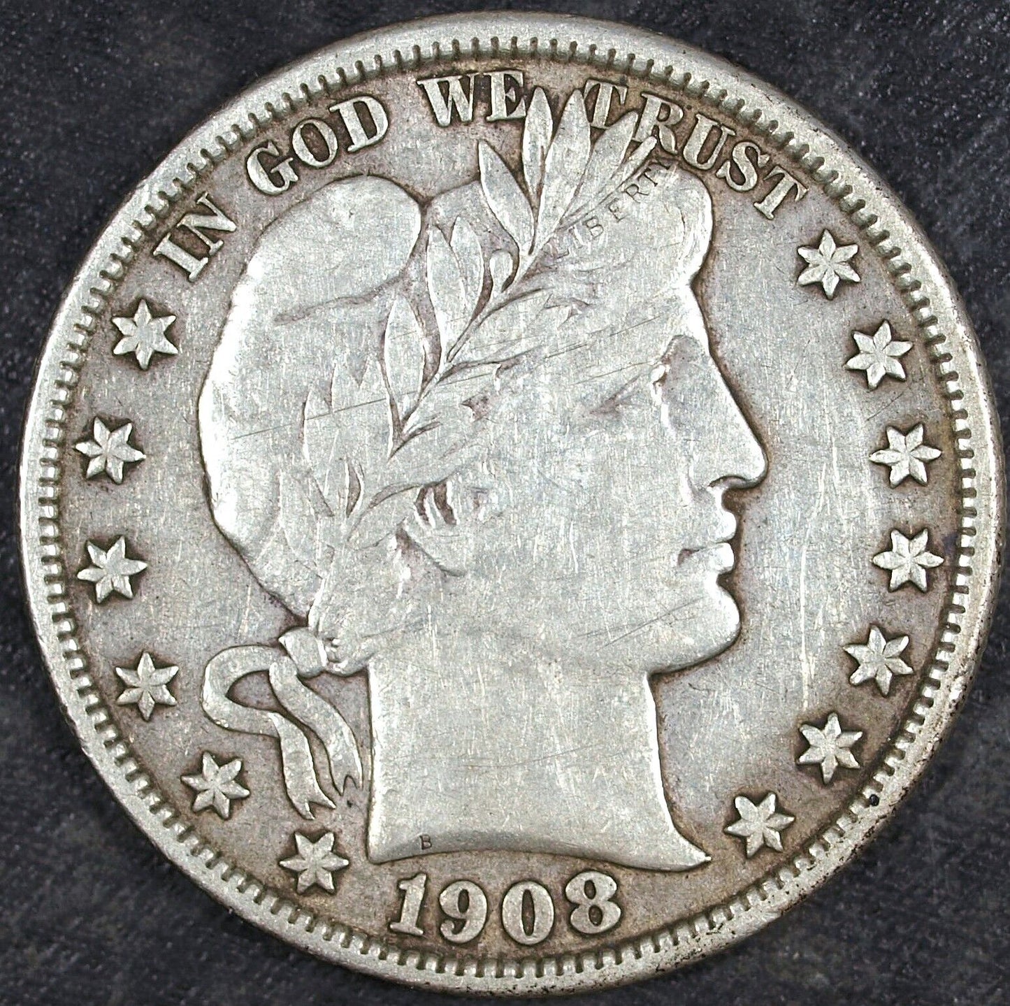 1908 S Barber Silver Half Dollar ☆☆ Circulated ☆☆ Great For Sets 406