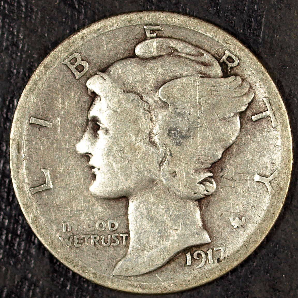 1917 S Mercury Silver Dime ☆☆ Circulated ☆☆ Great For Sets 529